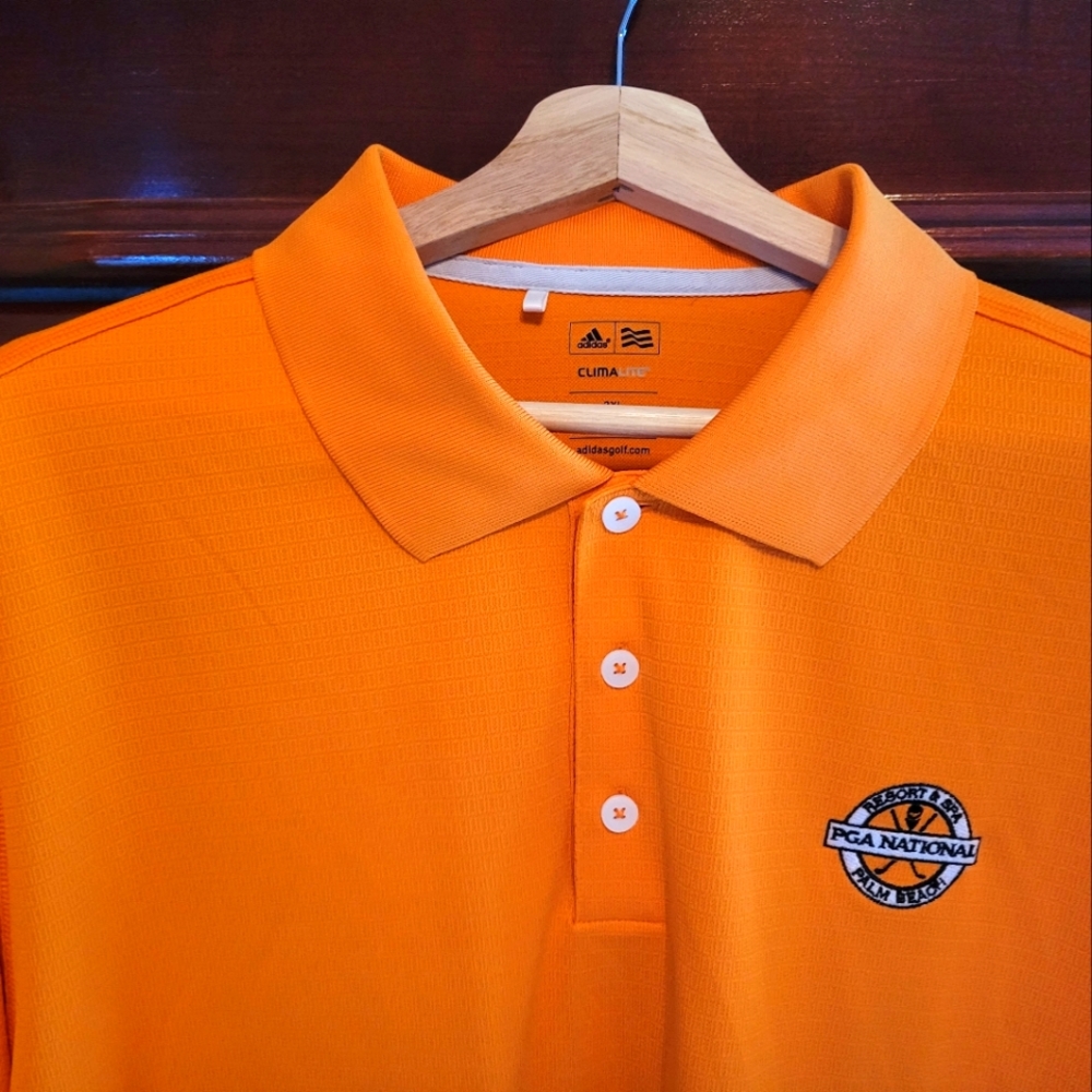 Adidas CLIMALITE shirt with  PGA NATIONAL Palm Beach logo.  2XL